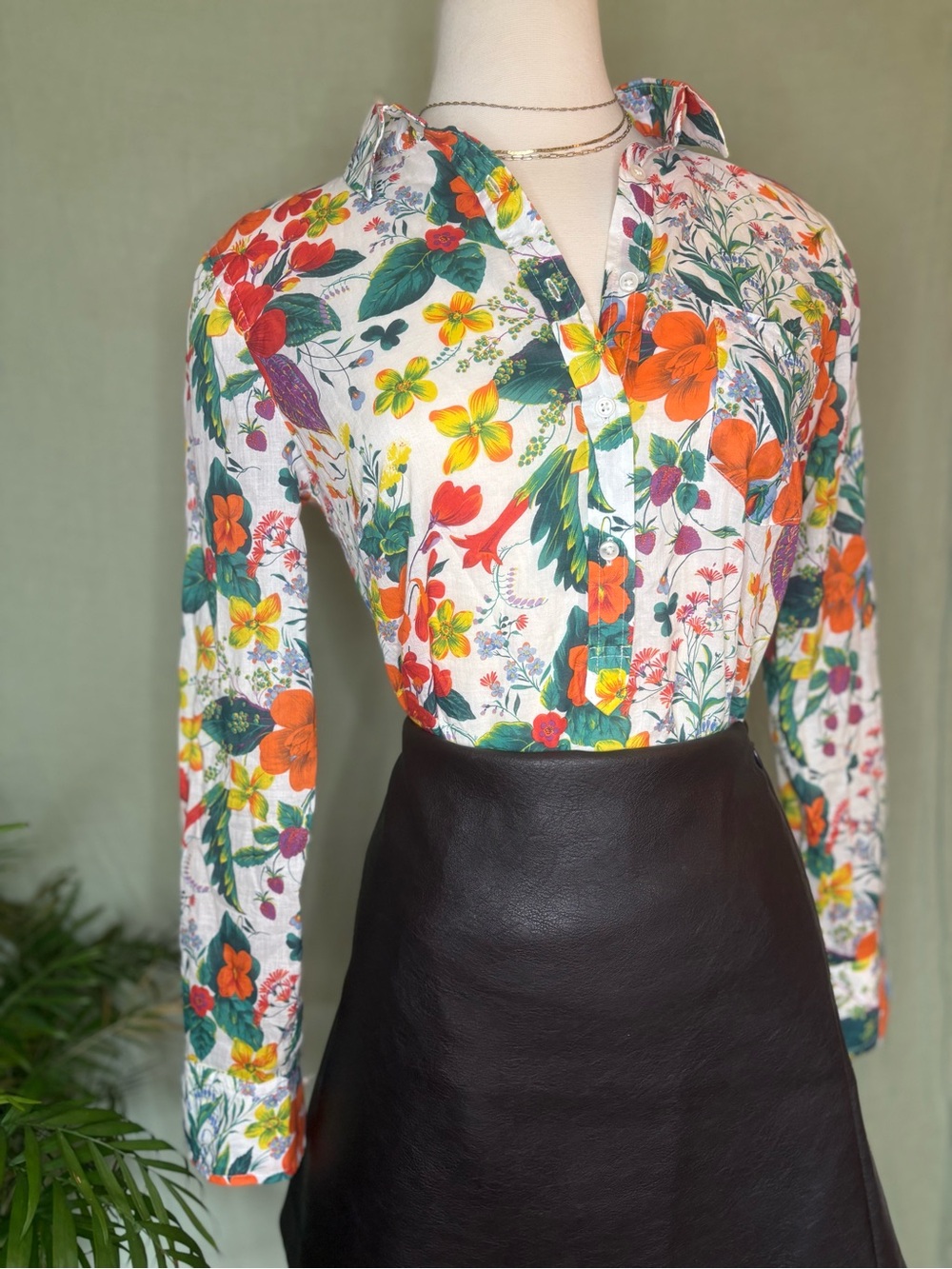J. Crew Floral Button-Down Shirt - Picture 2 of 9